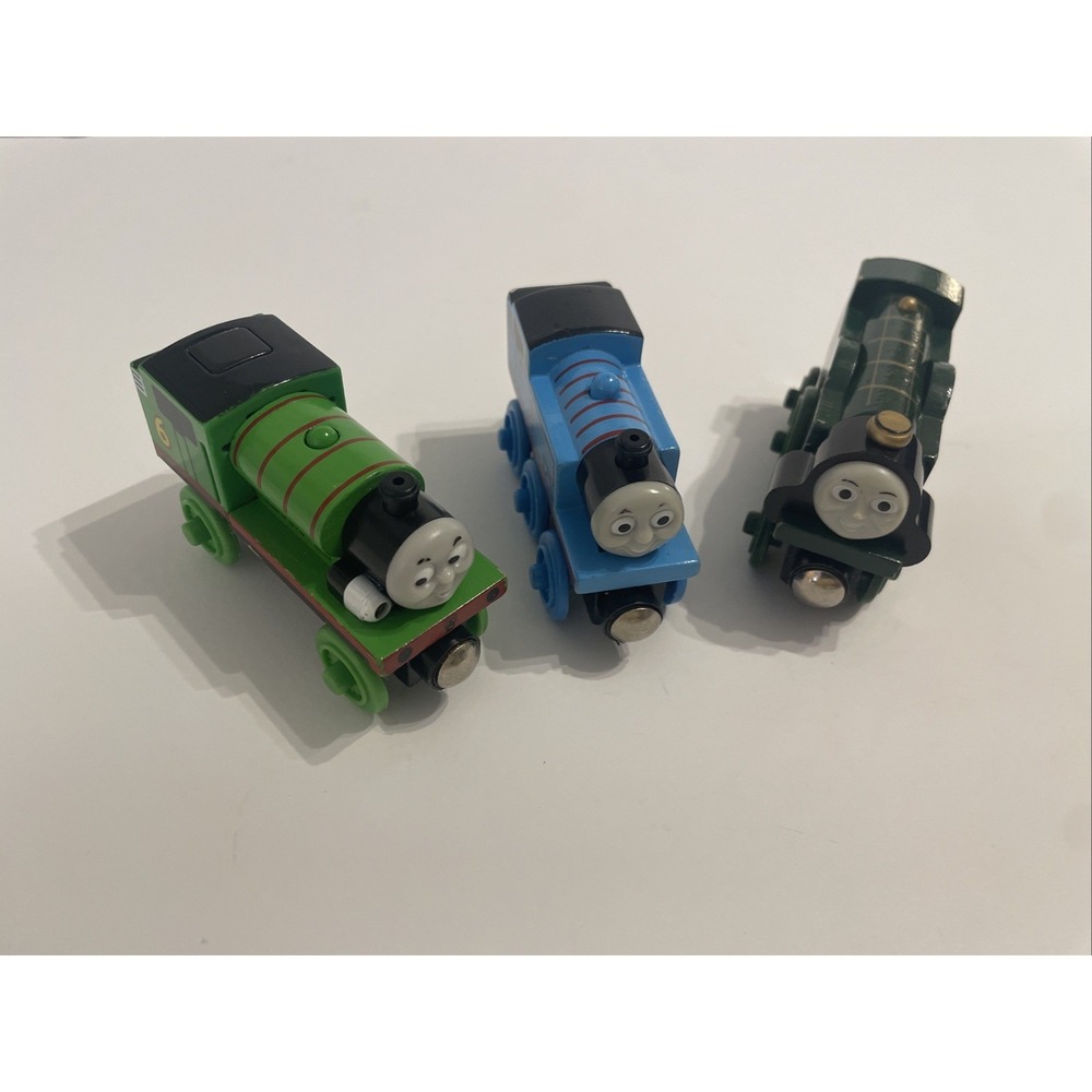 Thomas & Friends Wooden Railway Train Engine Thomas Emily Percy Lot
